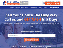 Tablet Screenshot of floridacashhomebuyers.com